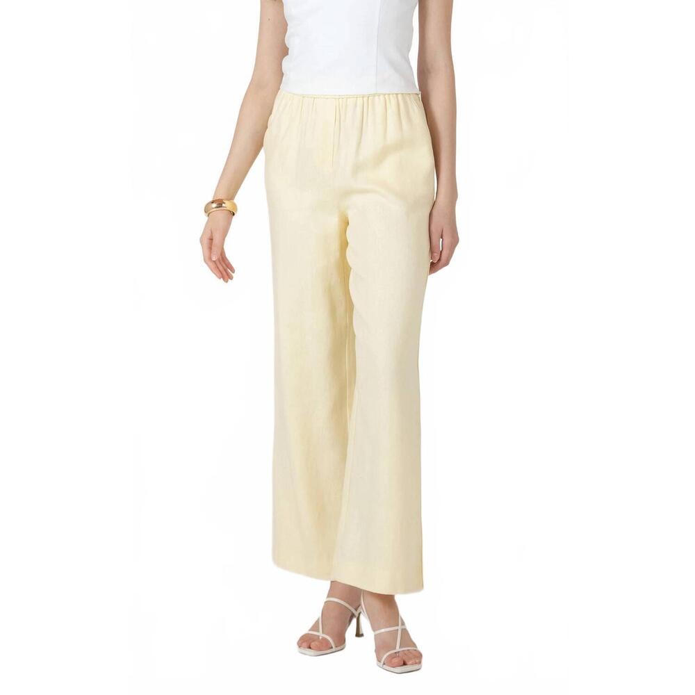 NEW DEX lemon linen pant in yellow